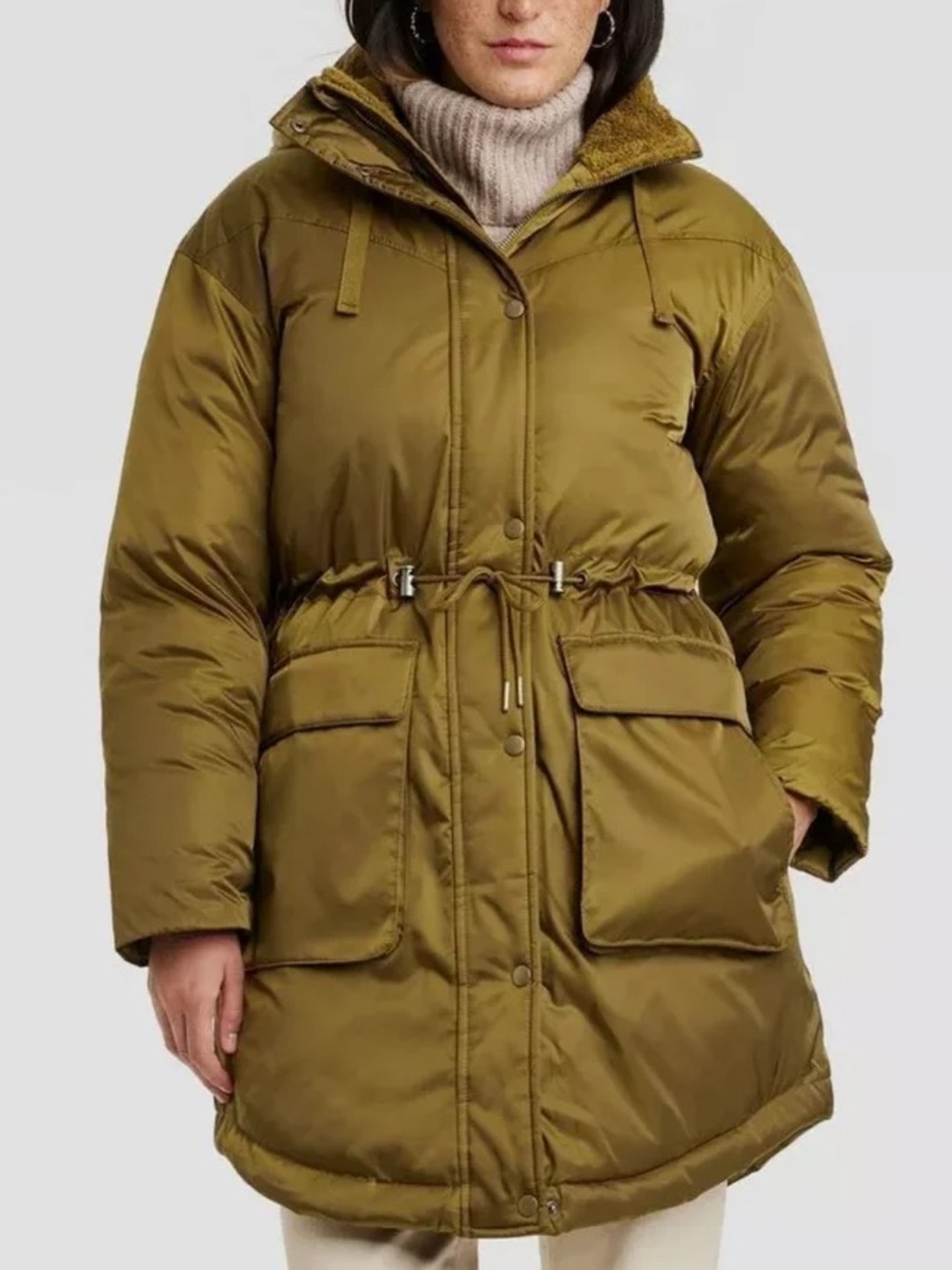 UNIVERSAL THREAD WOMEN'S Hooded ARCTIC PARKA GREEN - Like New
